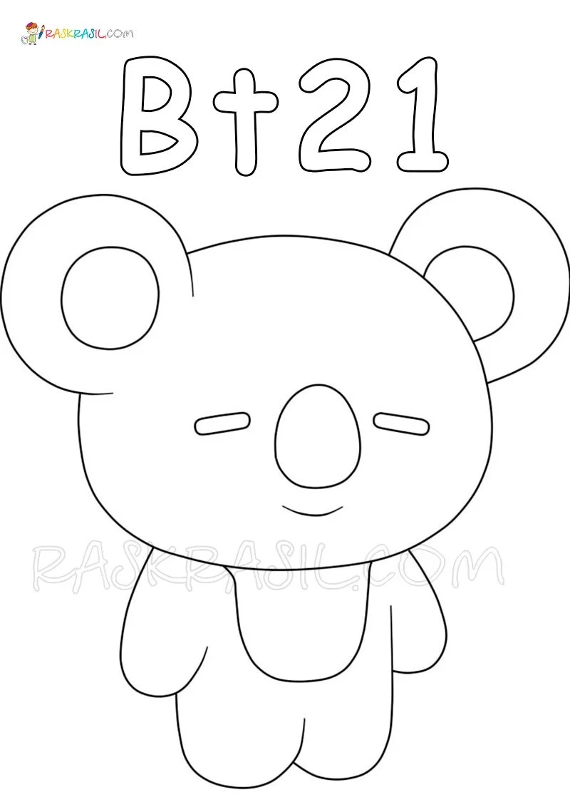 Çocuklar İçin Bt21 Boyama Sayfaları 