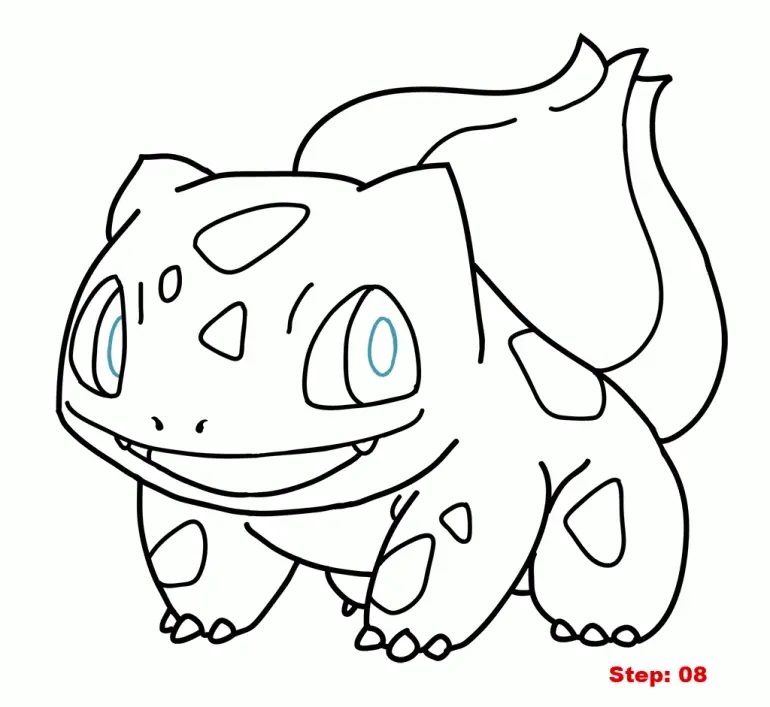 Çocuklar İçin Bulbasaur Boyama Sayfaları 
