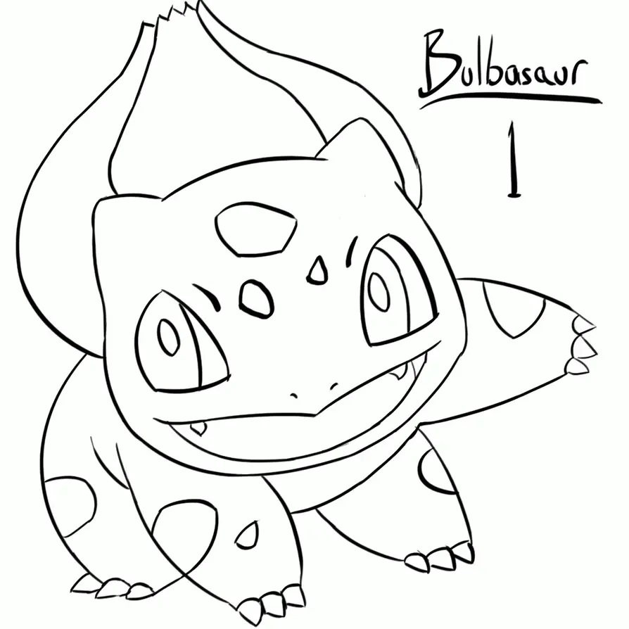 Çocuklar İçin Bulbasaur Boyama Sayfaları 
