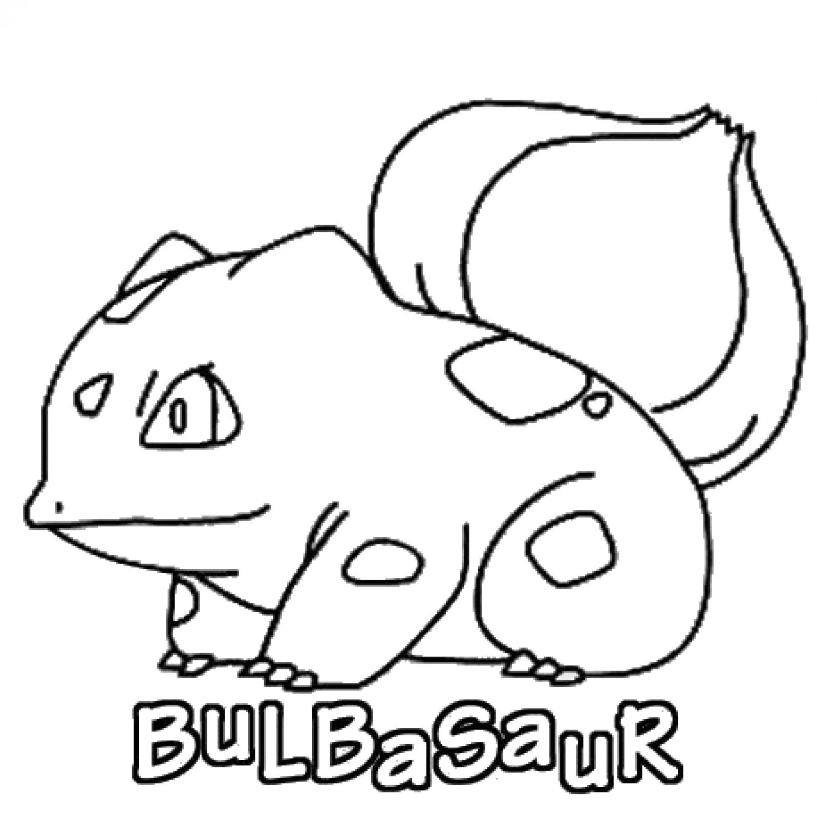 Çocuklar İçin Bulbasaur Boyama Sayfaları 