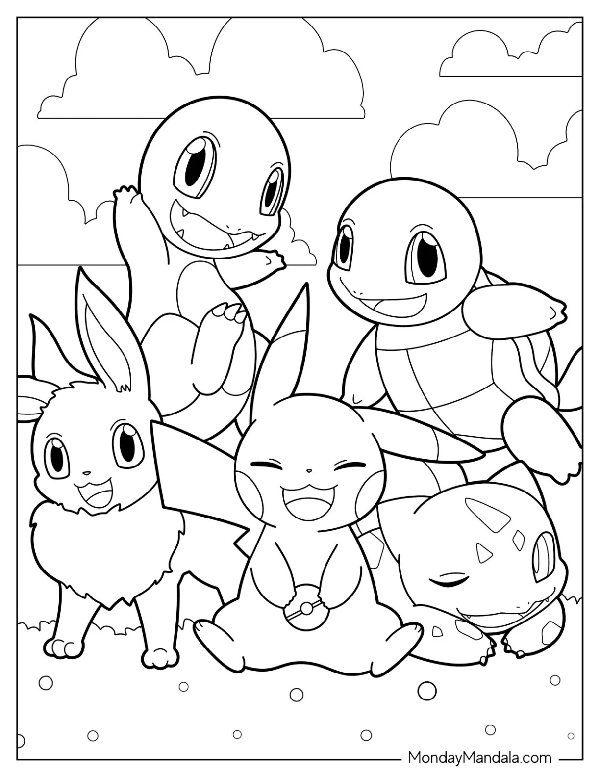 Çocuklar İçin Charmander Boyama Sayfaları 