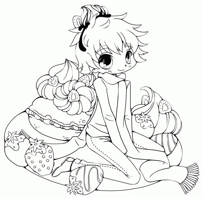 Çocuklar İçin Chibi Boyama Sayfaları 