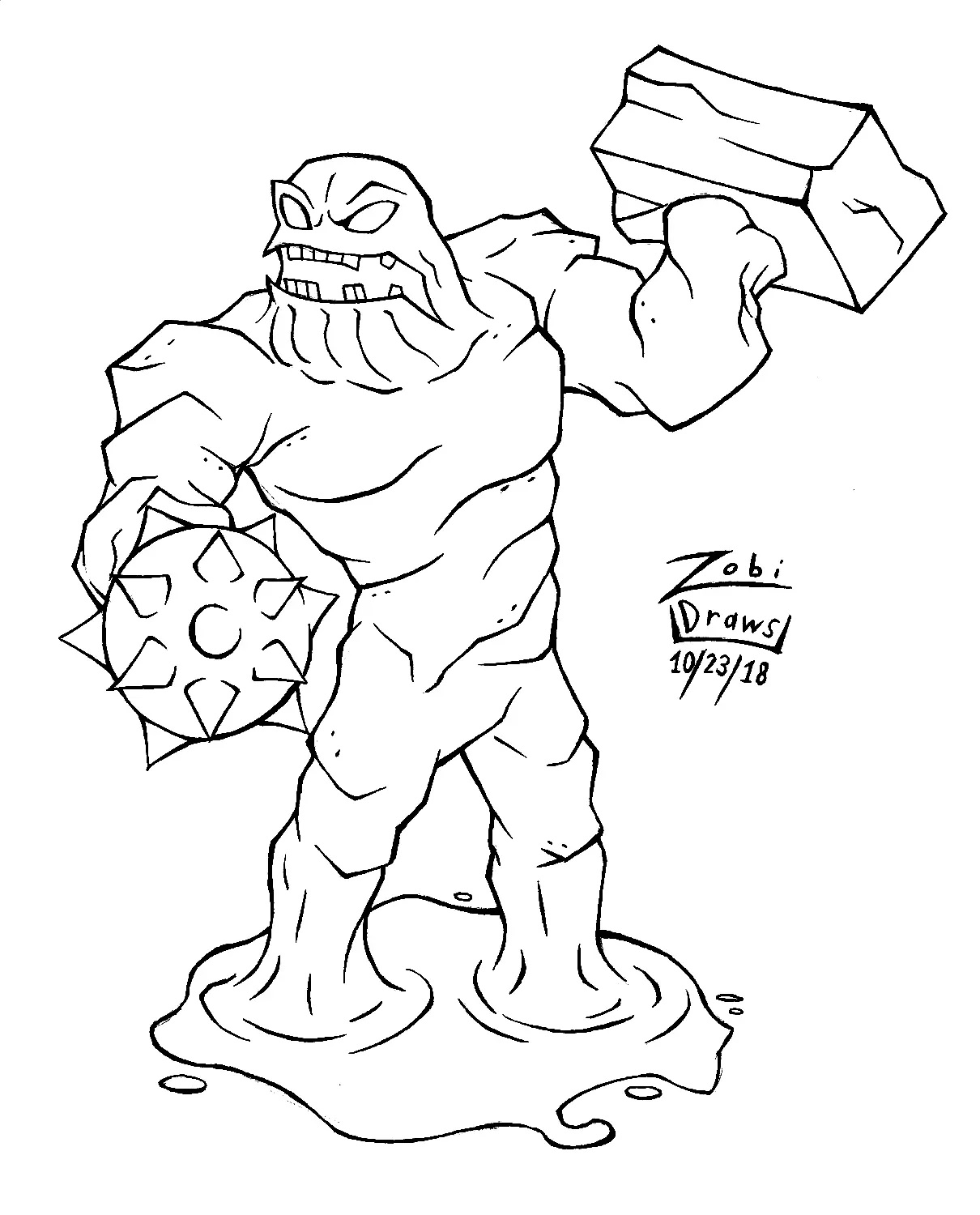 Çocuklar İçin Clayface Boyama Sayfaları 