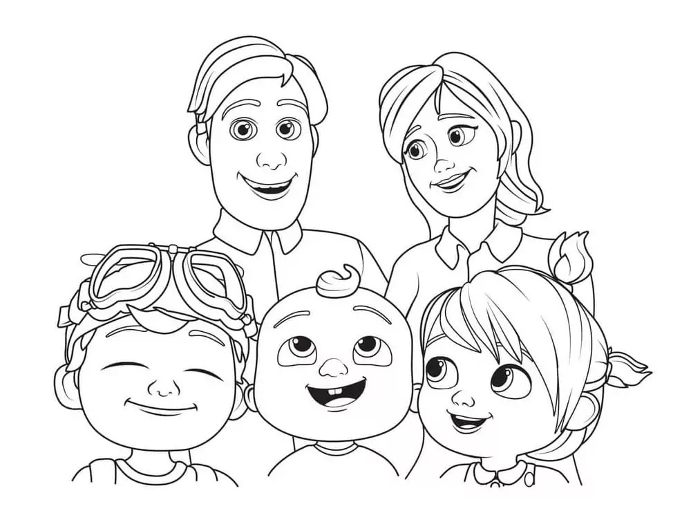 Çocuklar İçin Cocomelon Boyama Sayfaları 