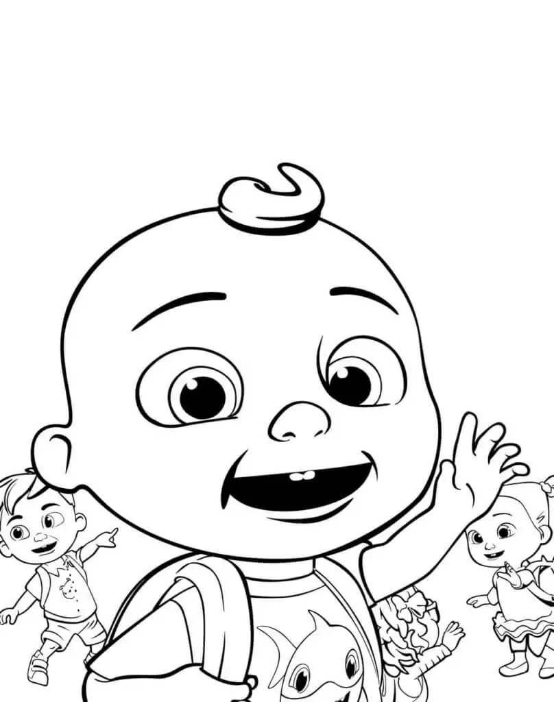 Çocuklar İçin Cocomelon Boyama Sayfaları 