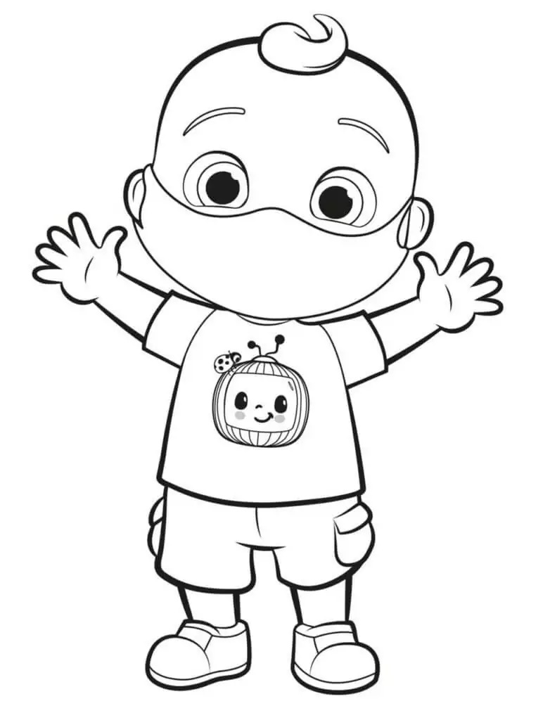 Çocuklar İçin Cocomelon Boyama Sayfaları 