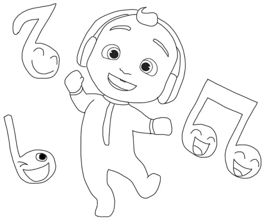 Çocuklar İçin Cocomelon Boyama Sayfaları 