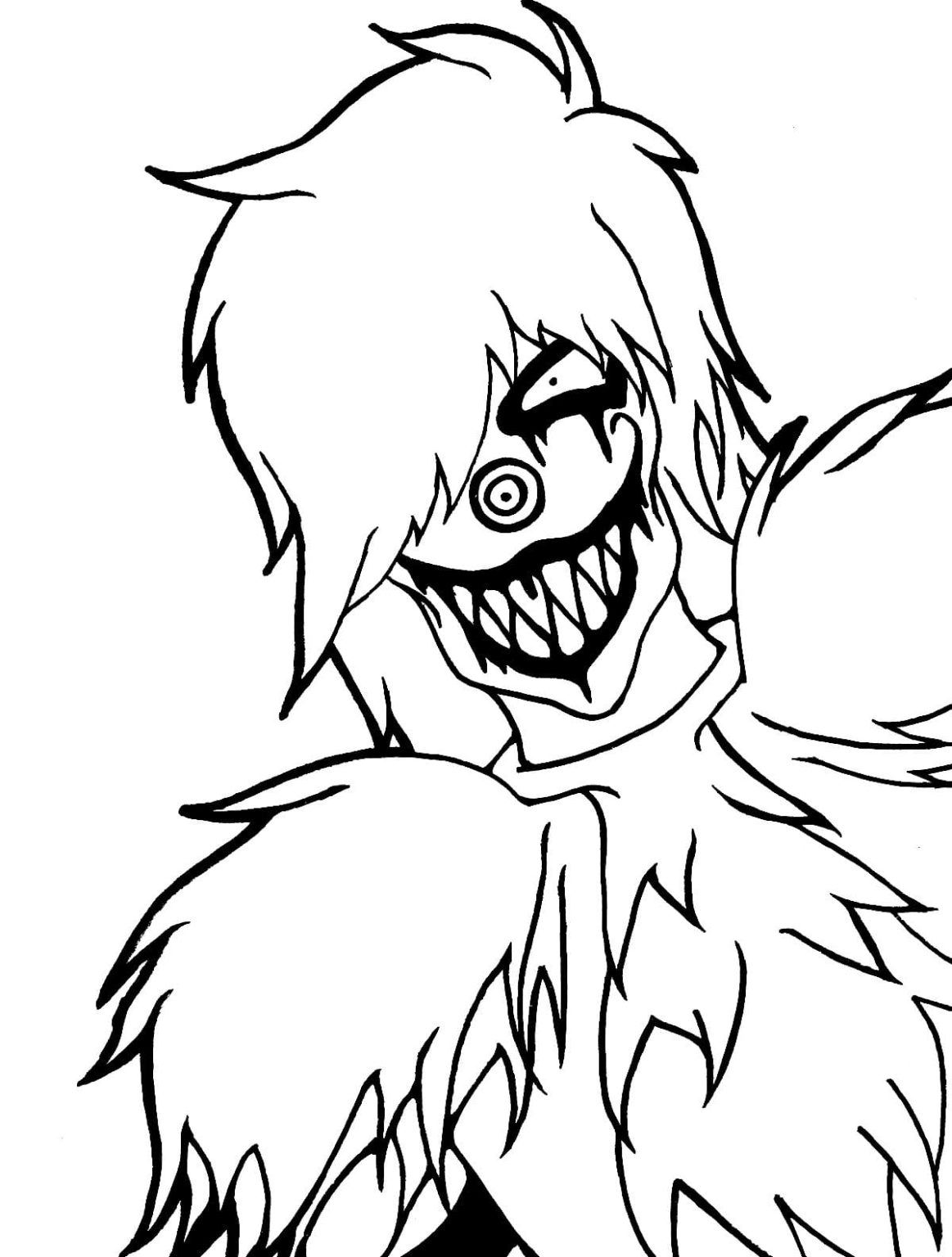 Çocuklar İçin Creepypasta Boyama Sayfaları 