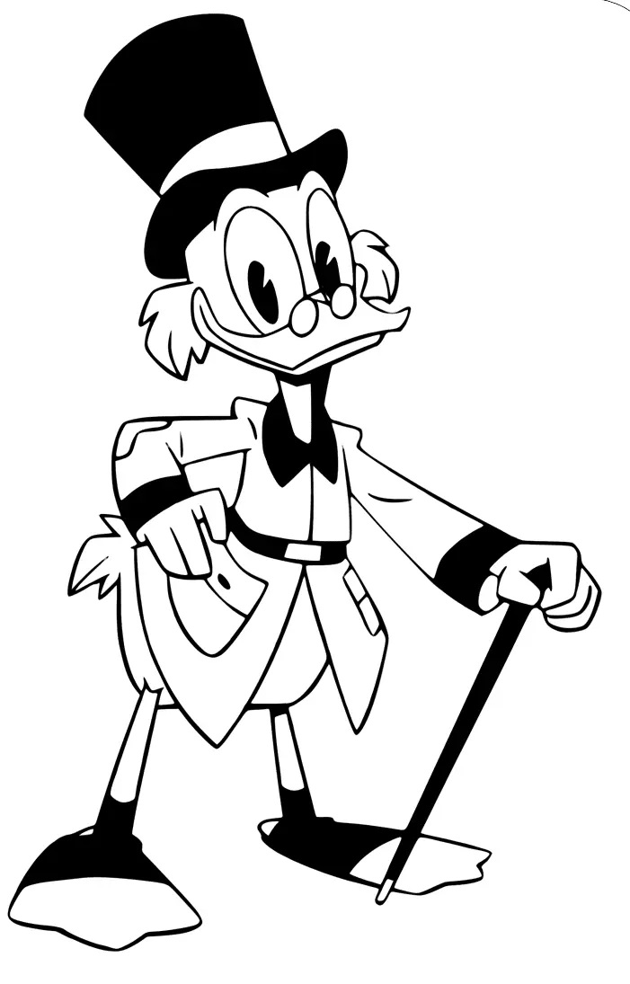Çocuklar İçin Ducktales Boyama Sayfaları 