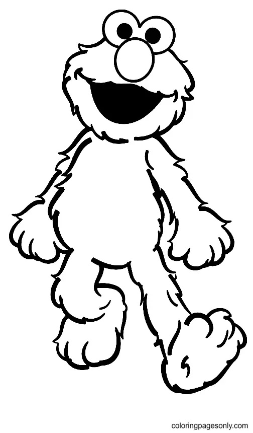 Çocuklar İçin Elmo Boyama Sayfaları 