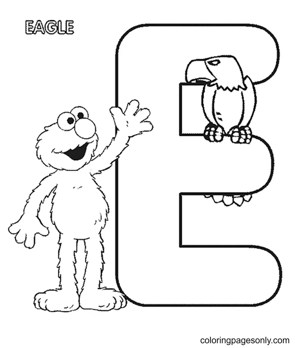Çocuklar İçin Elmo Boyama Sayfaları 