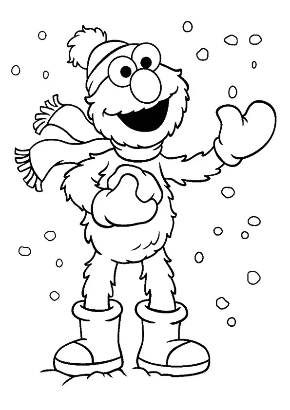 Çocuklar İçin Elmo Boyama Sayfaları 