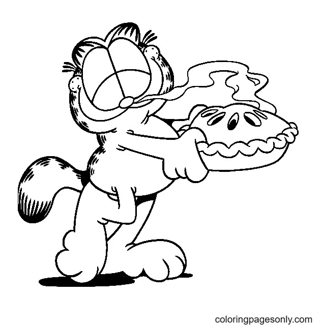 Çocuklar İçin Garfield Boyama Sayfaları 