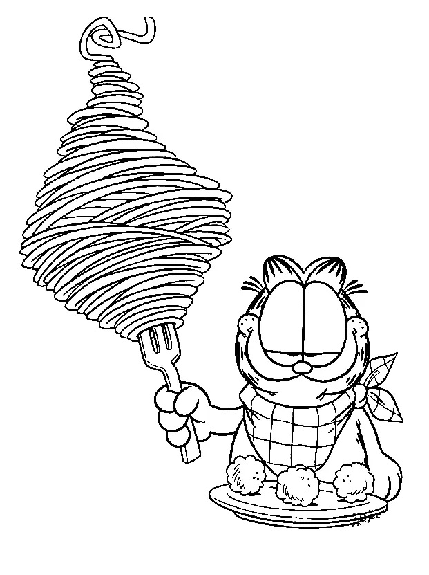 Çocuklar İçin Garfield Boyama Sayfaları 