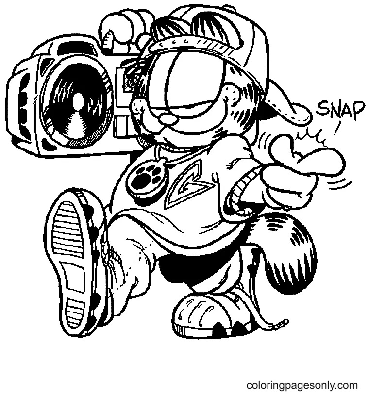 Çocuklar İçin Garfield Boyama Sayfaları 