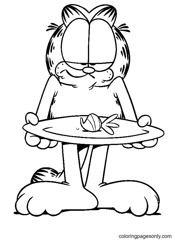 Çocuklar İçin Garfield Boyama Sayfaları 