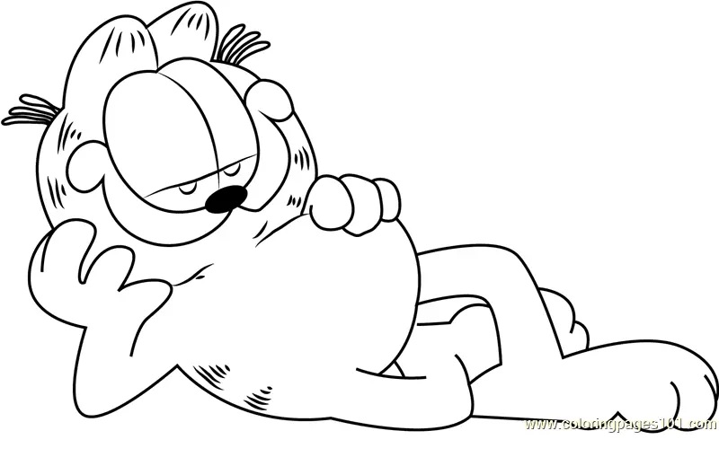 Çocuklar İçin Garfield Boyama Sayfaları 