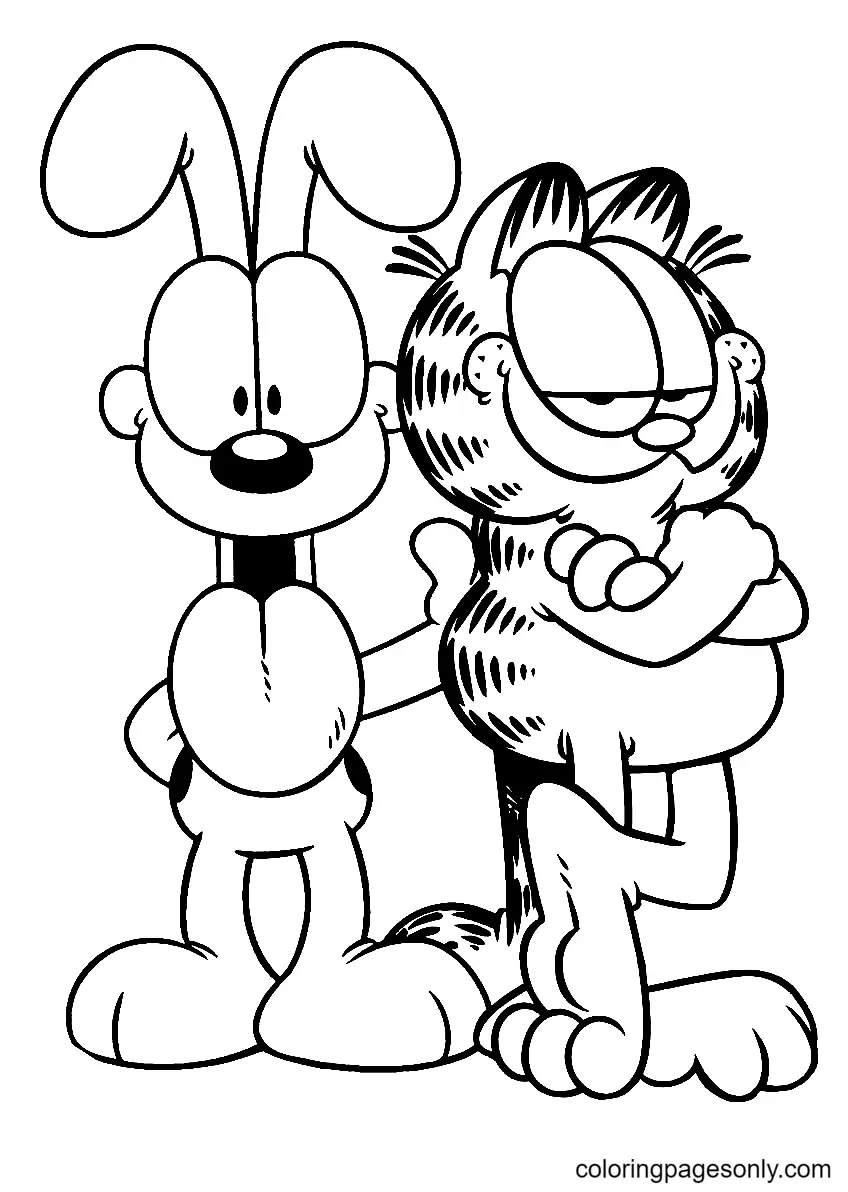 Çocuklar İçin Garfield Boyama Sayfaları 