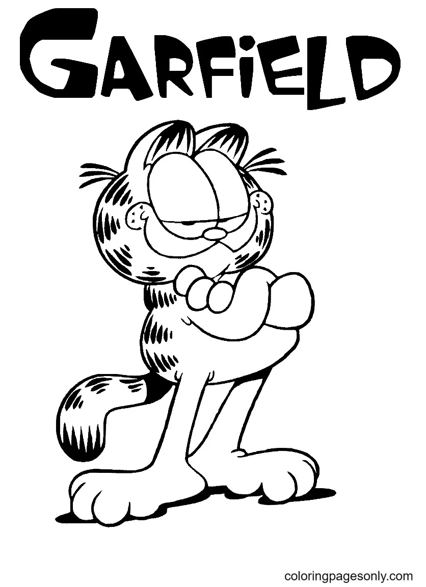 Çocuklar İçin Garfield Boyama Sayfaları 