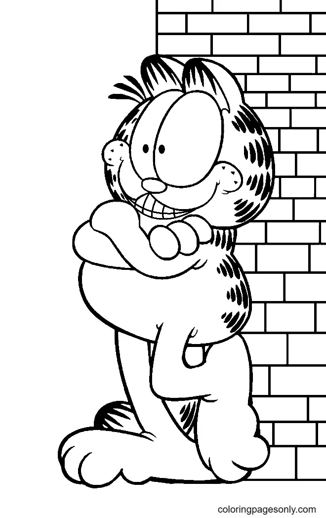 Çocuklar İçin Garfield Boyama Sayfaları 