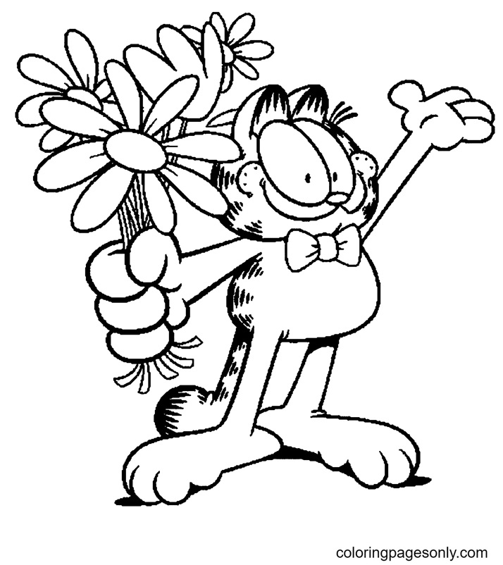 Çocuklar İçin Garfield Boyama Sayfaları 