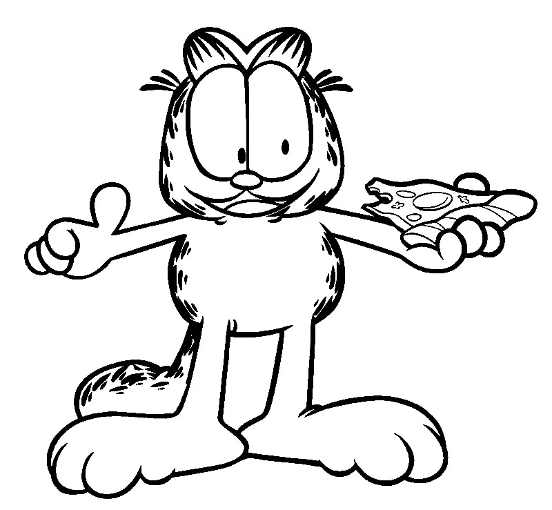 Çocuklar İçin Garfield Boyama Sayfaları 