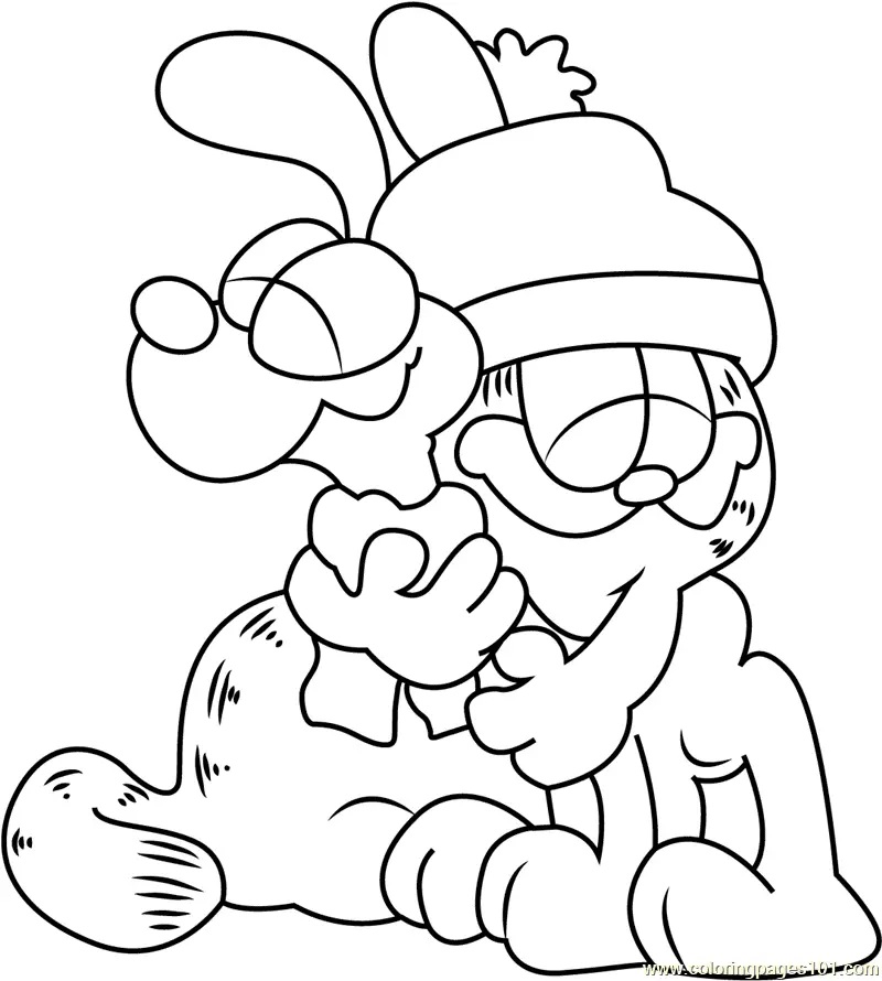 Çocuklar İçin Garfield Boyama Sayfaları 