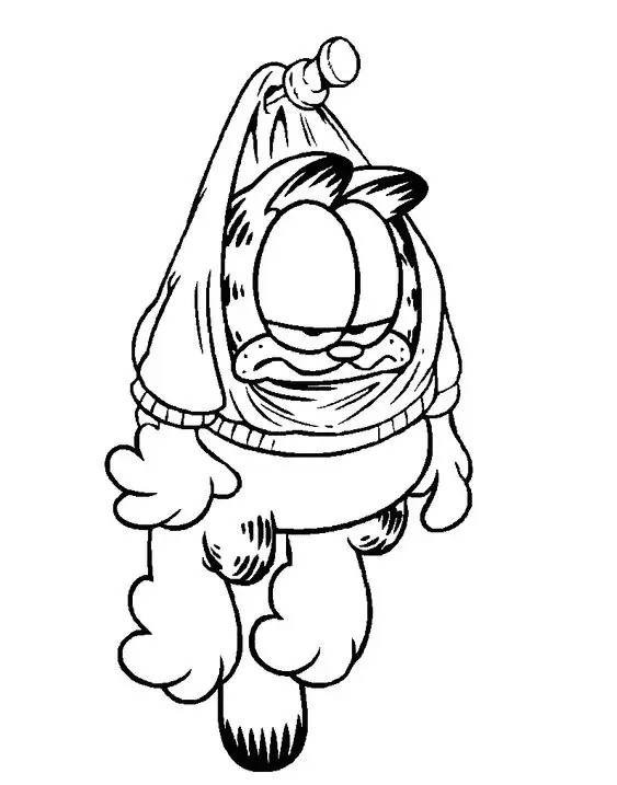 Çocuklar İçin Garfield Boyama Sayfaları 