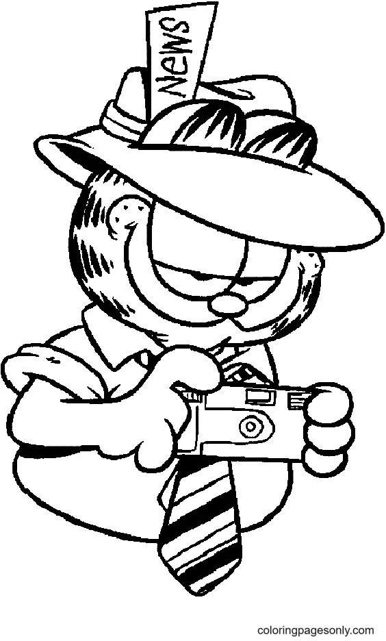 Çocuklar İçin Garfield Boyama Sayfaları 