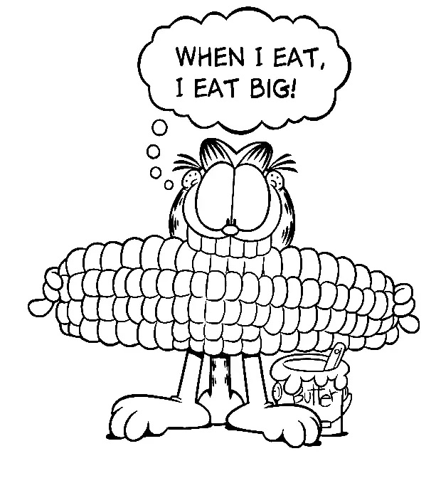 Çocuklar İçin Garfield Boyama Sayfaları 