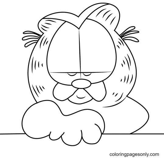 Çocuklar İçin Garfield Boyama Sayfaları 