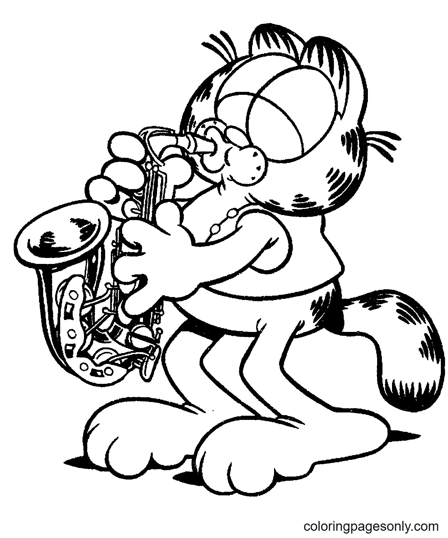 Çocuklar İçin Garfield Boyama Sayfaları 