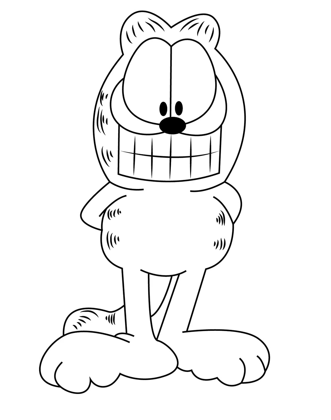 Çocuklar İçin Garfield Boyama Sayfaları 