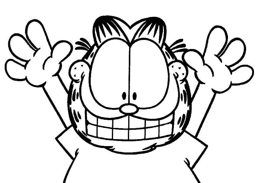Çocuklar İçin Garfield Boyama Sayfaları 