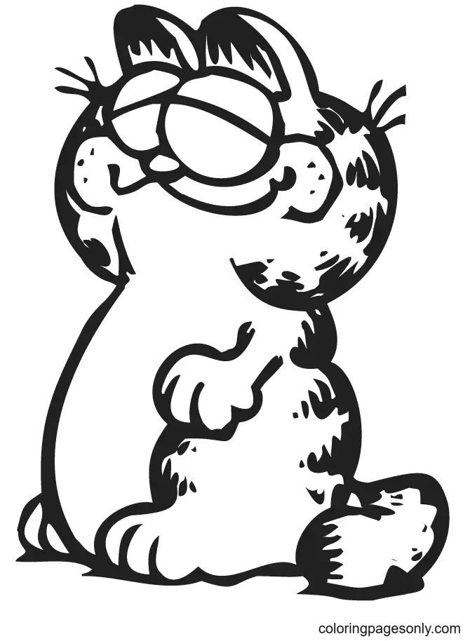 Çocuklar İçin Garfield Boyama Sayfaları 