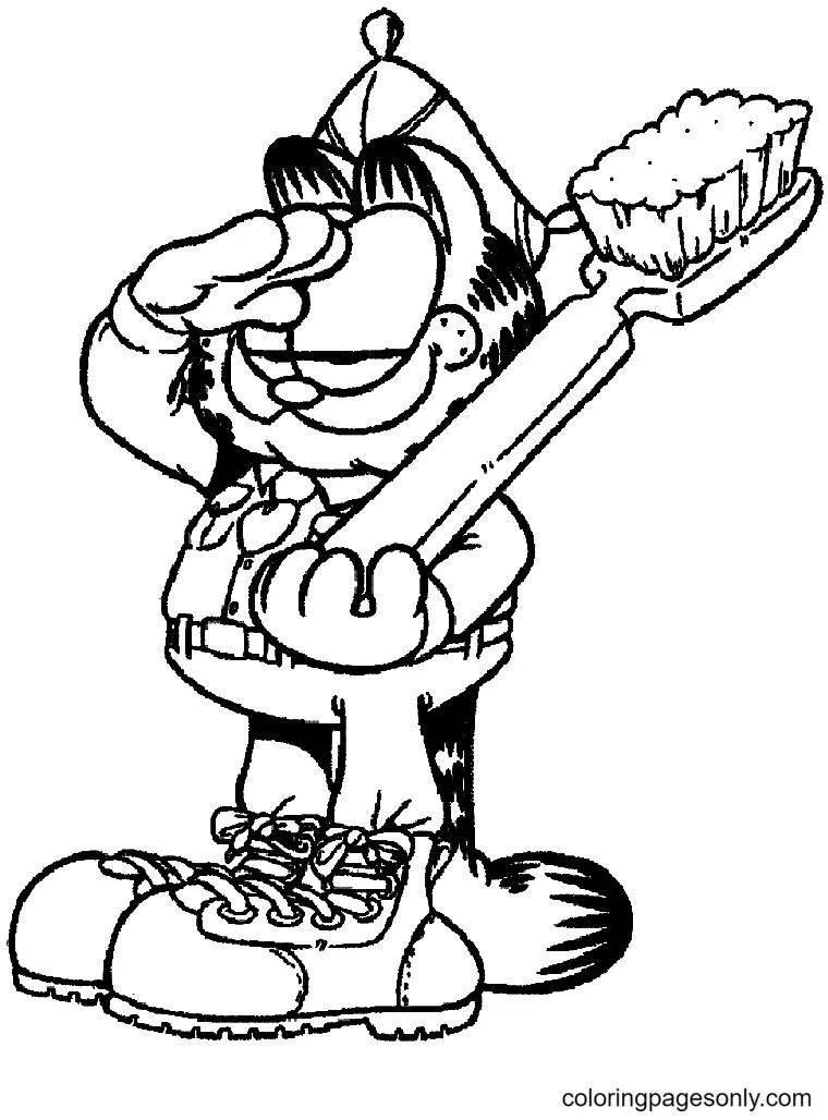 Çocuklar İçin Garfield Boyama Sayfaları 
