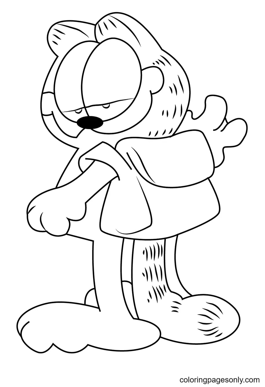 Çocuklar İçin Garfield Boyama Sayfaları 