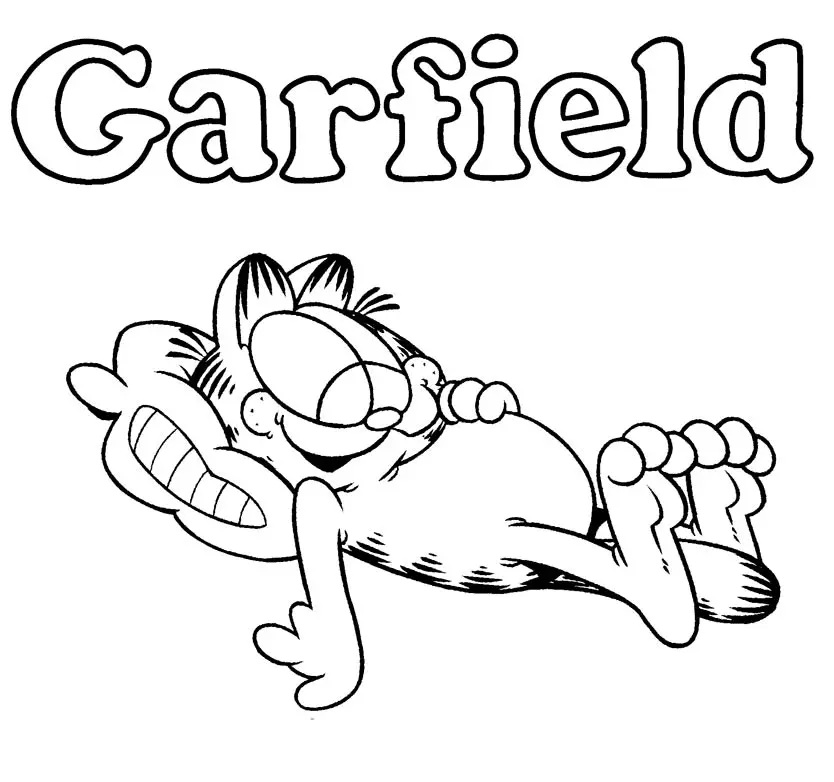 Çocuklar İçin Garfield Boyama Sayfaları 