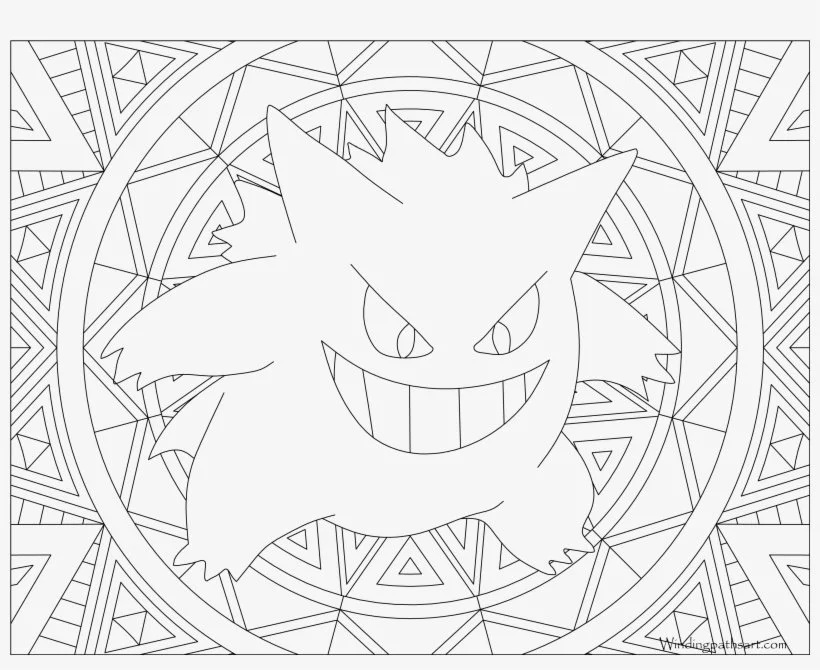 Çocuklar İçin Gengar Boyama Sayfaları 