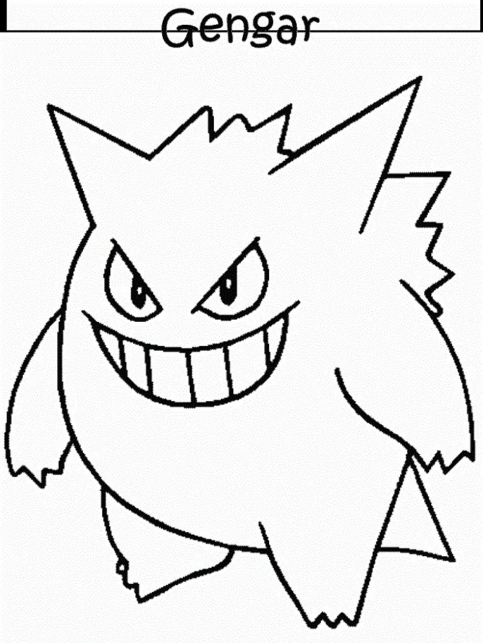 Çocuklar İçin Gengar Boyama Sayfaları 