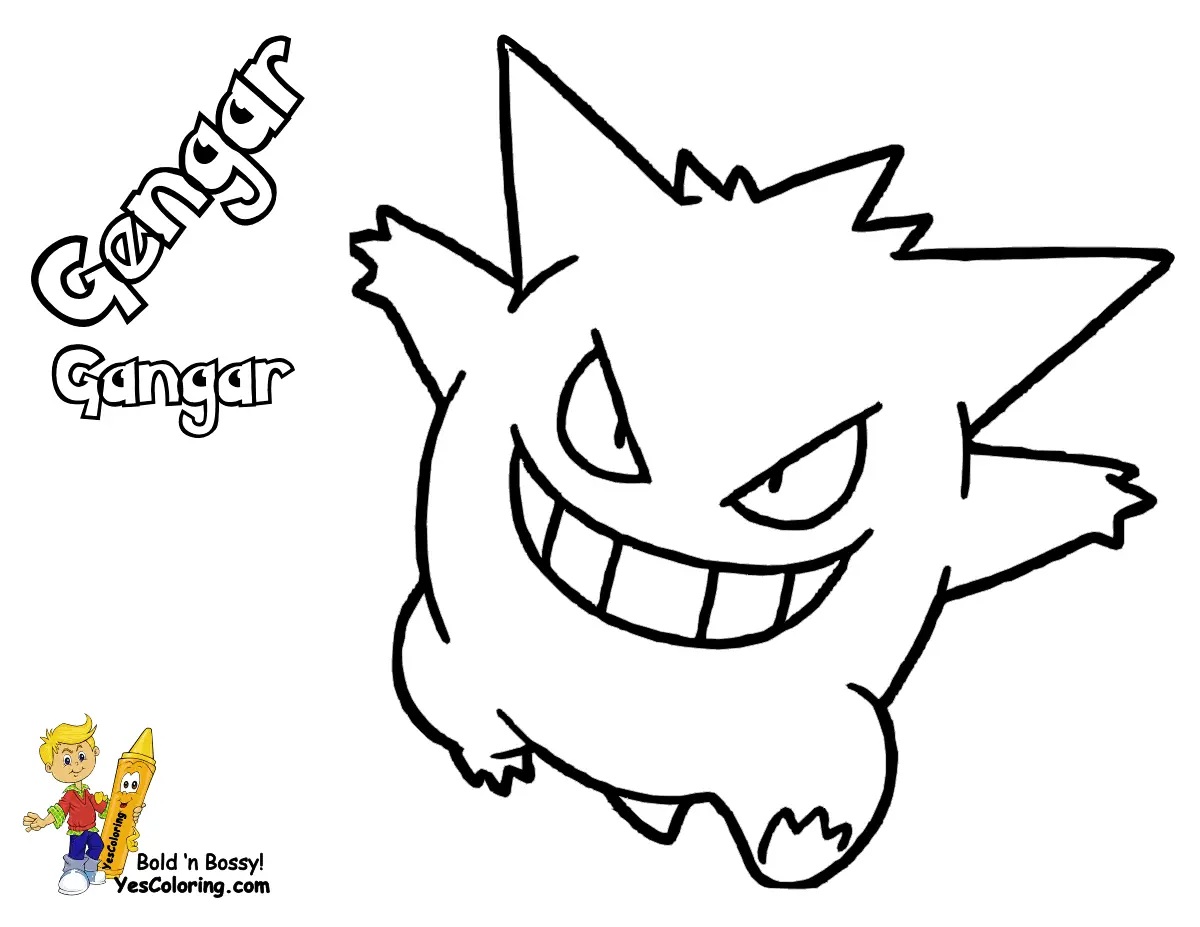 Çocuklar İçin Gengar Boyama Sayfaları 