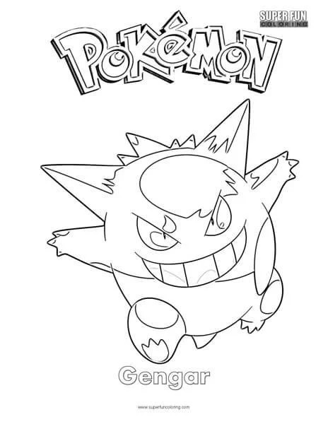 Çocuklar İçin Gengar Boyama Sayfaları 
