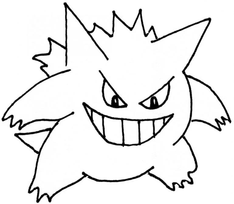 Çocuklar İçin Gengar Boyama Sayfaları 