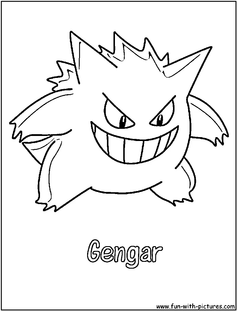 Çocuklar İçin Gengar Boyama Sayfaları 