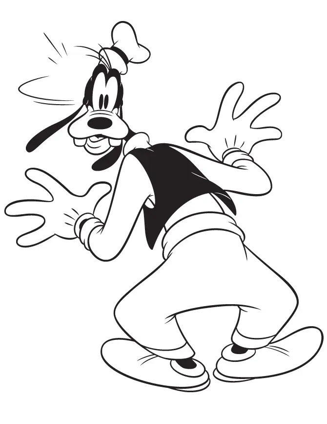 Çocuklar İçin Goofy Boyama Sayfaları 