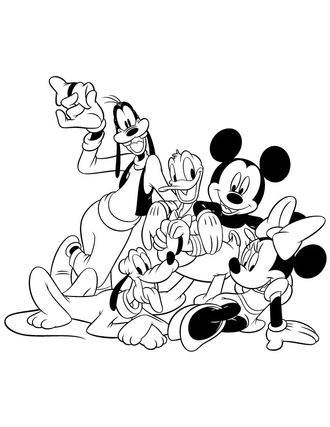 Çocuklar İçin Goofy Boyama Sayfaları 