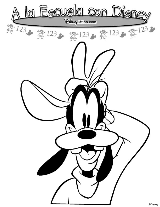 Çocuklar İçin Goofy Boyama Sayfaları 