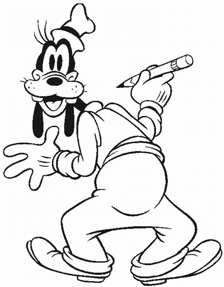 Çocuklar İçin Goofy Boyama Sayfaları 