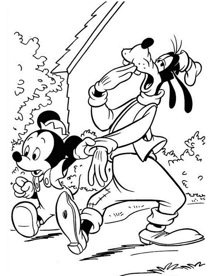 Çocuklar İçin Goofy Boyama Sayfaları 
