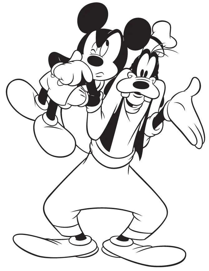 Çocuklar İçin Goofy Boyama Sayfaları 